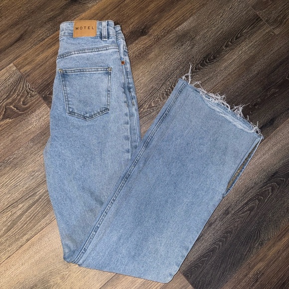 motel rocks bootleg split jeans - Picture 1 of 7